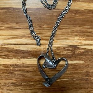 Measuring Tape Heart Necklace
